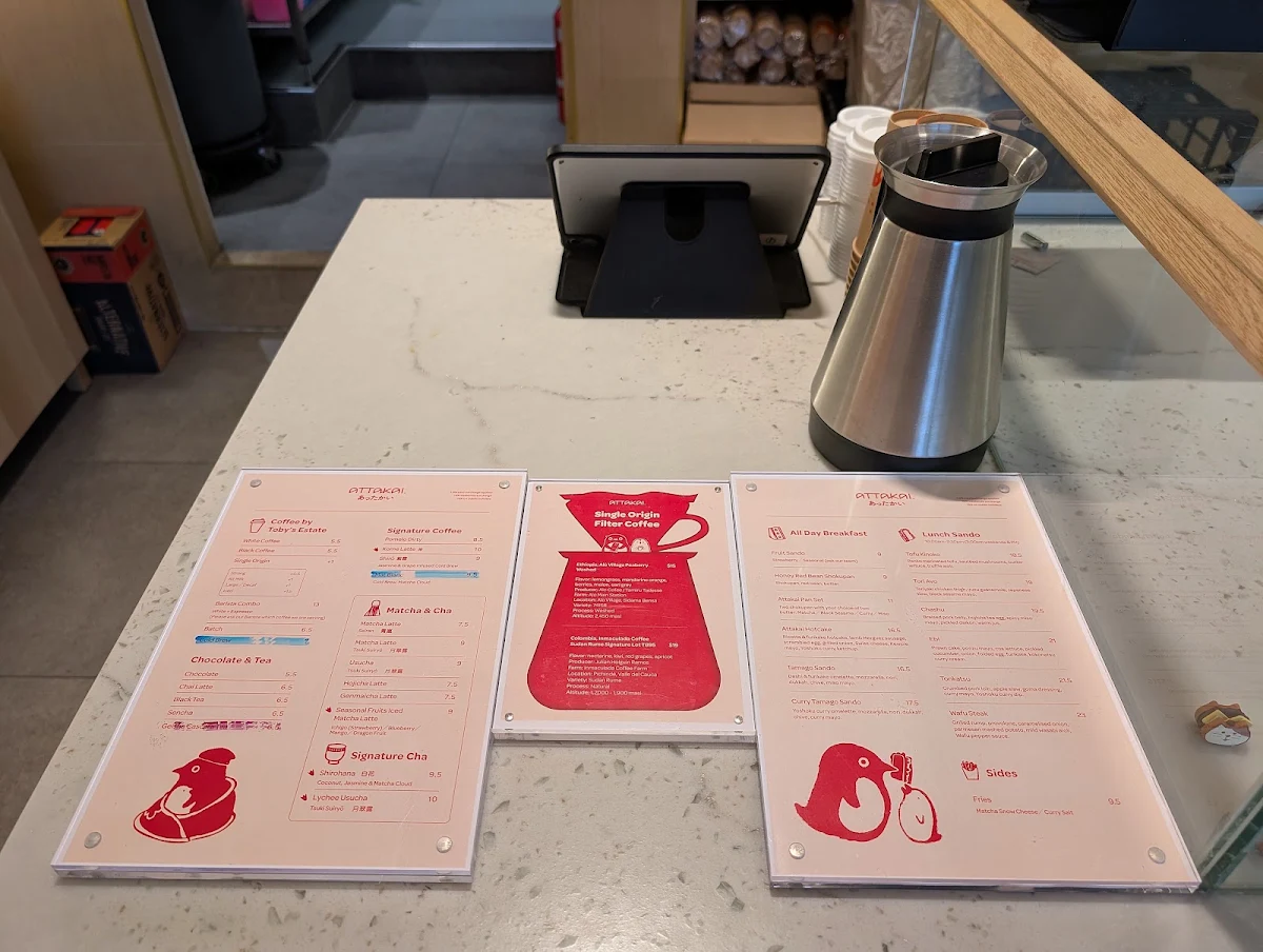Menu, Attakai - Japanese Cafe Carlton