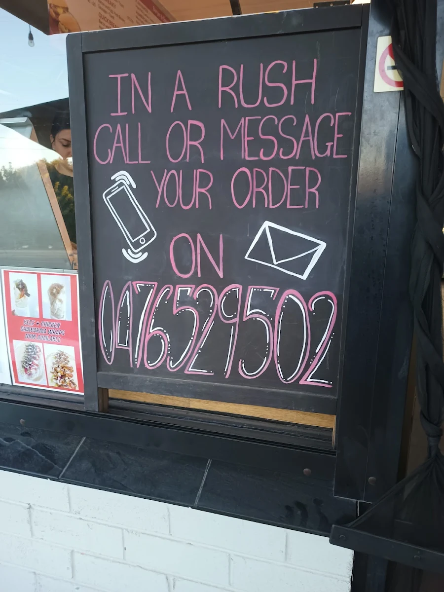 Menu, Halthe Takeaway