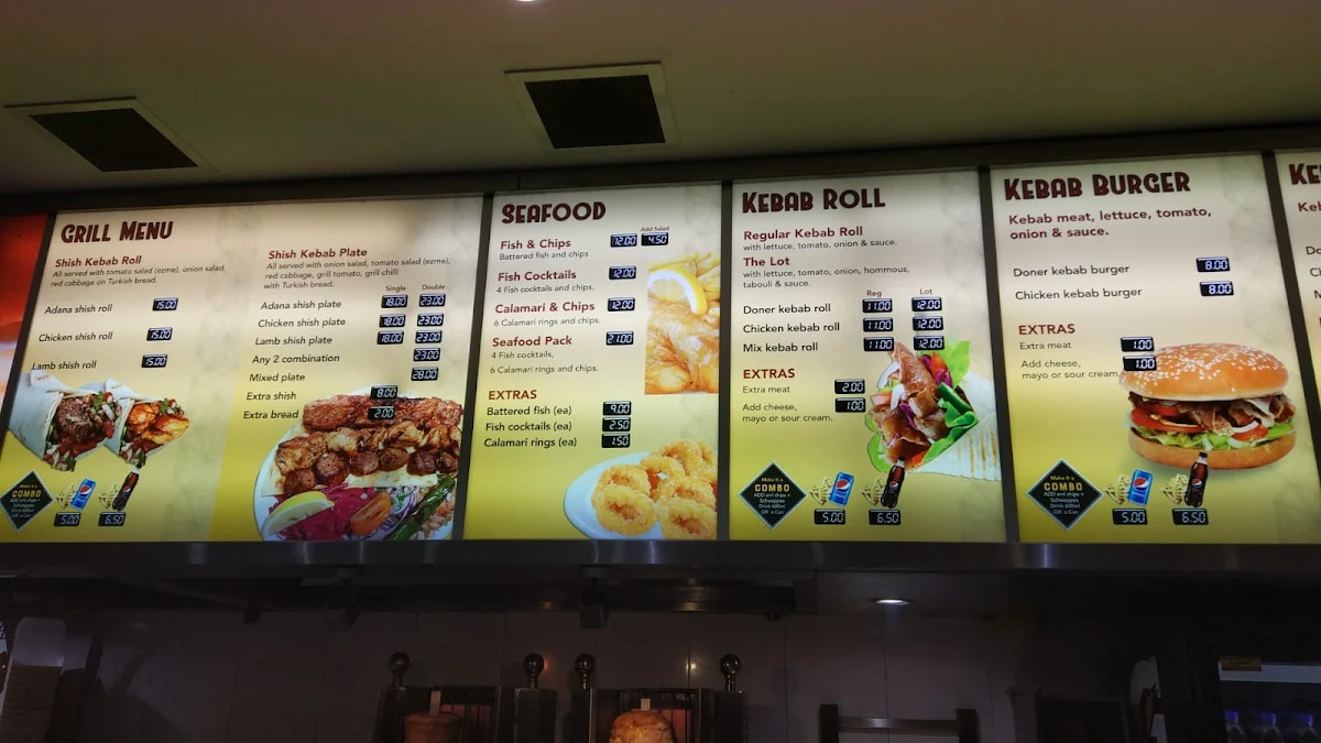 Menu, Westmead Kebab House