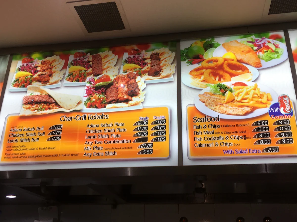 Menu, Westmead Kebab House
