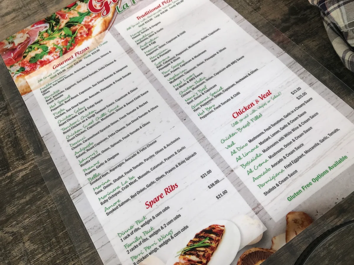 Menu, Giovanni La Pizza