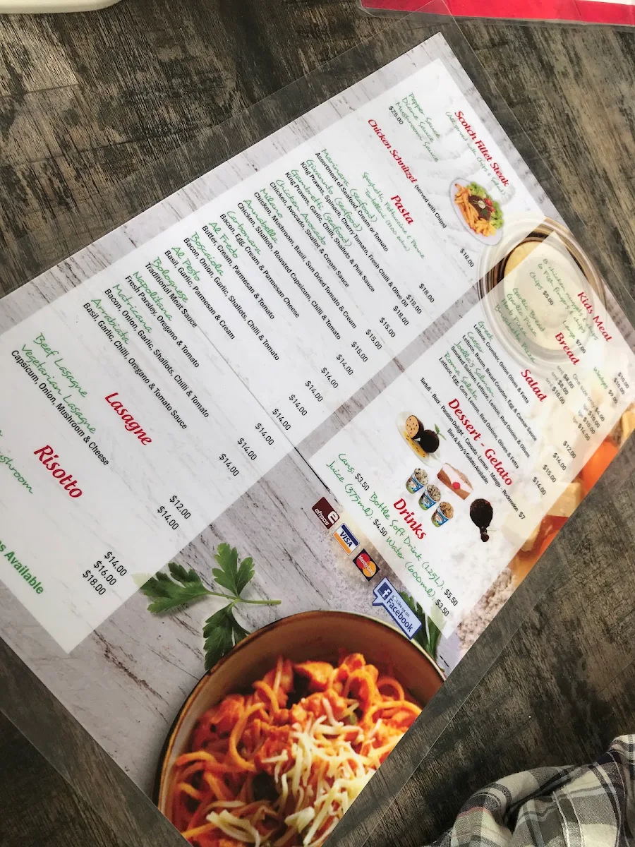 Menu, Giovanni La Pizza