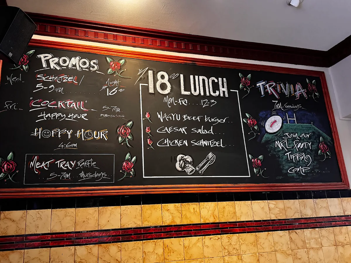 Menu, Kirribilli Hotel