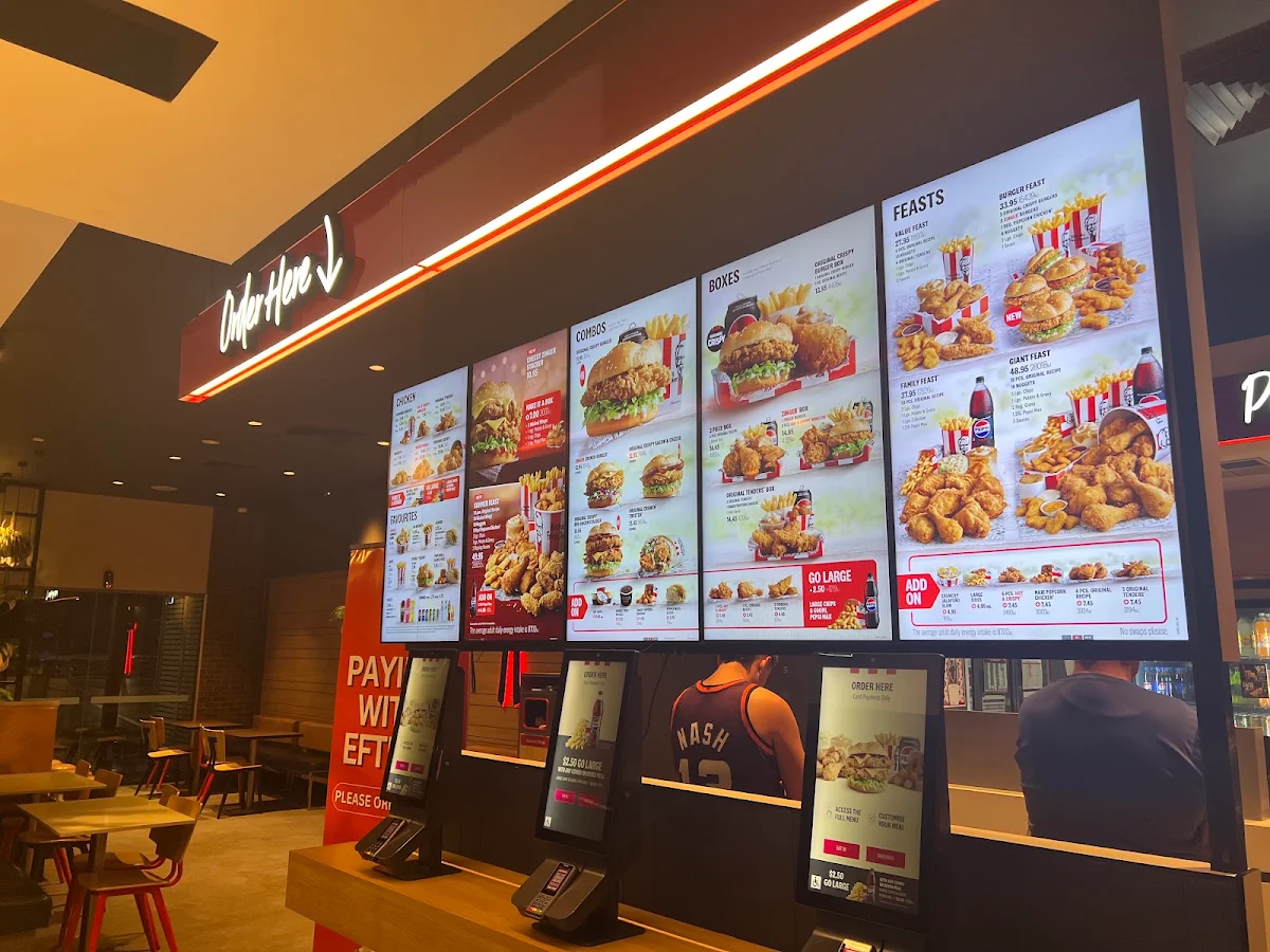 Menu, KFC St Clair