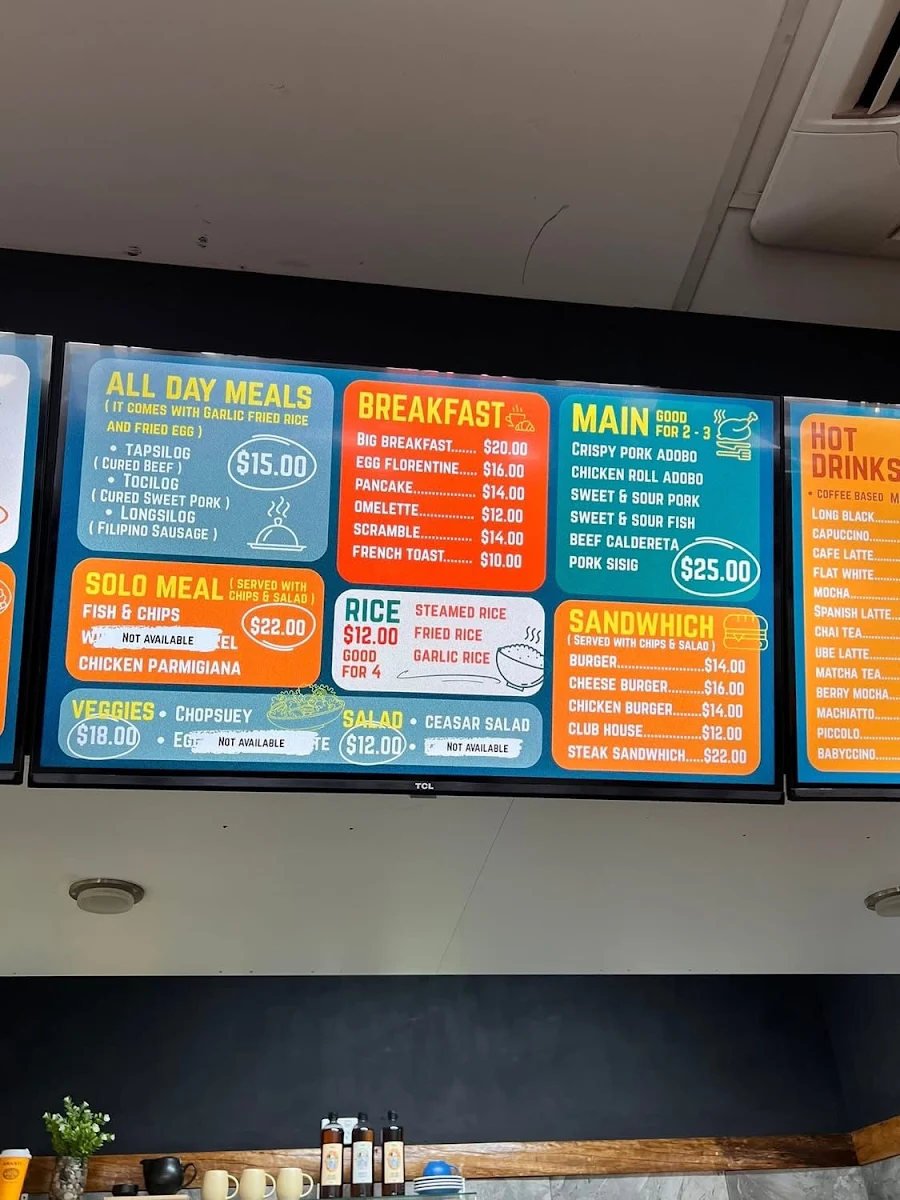 Menu, Mommylou Cafe & Restaurant