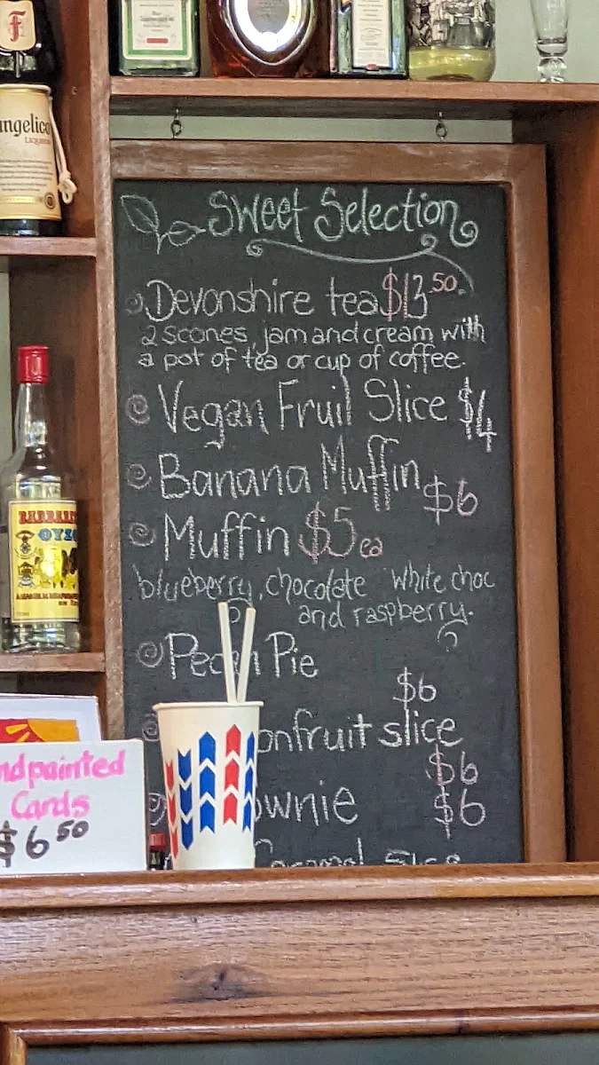 Menu, Rainforest Inn