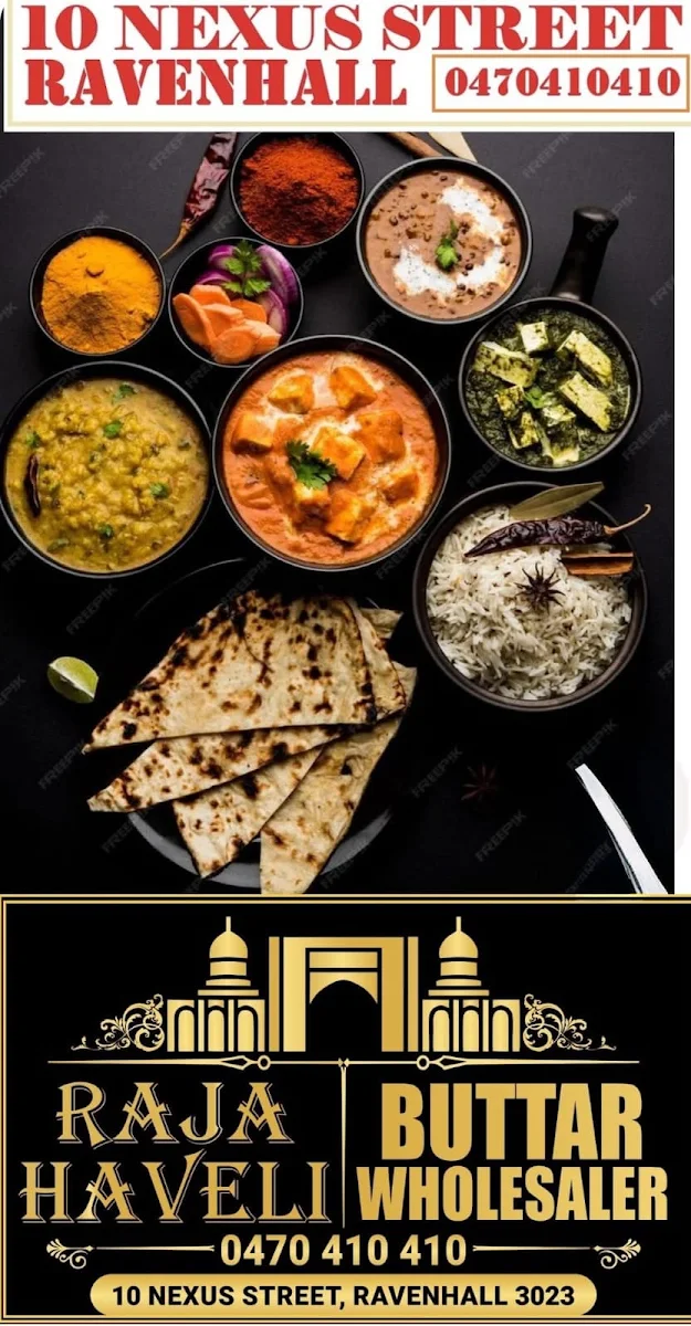 Menu, RAJA HAVELI FUNCTION HALL