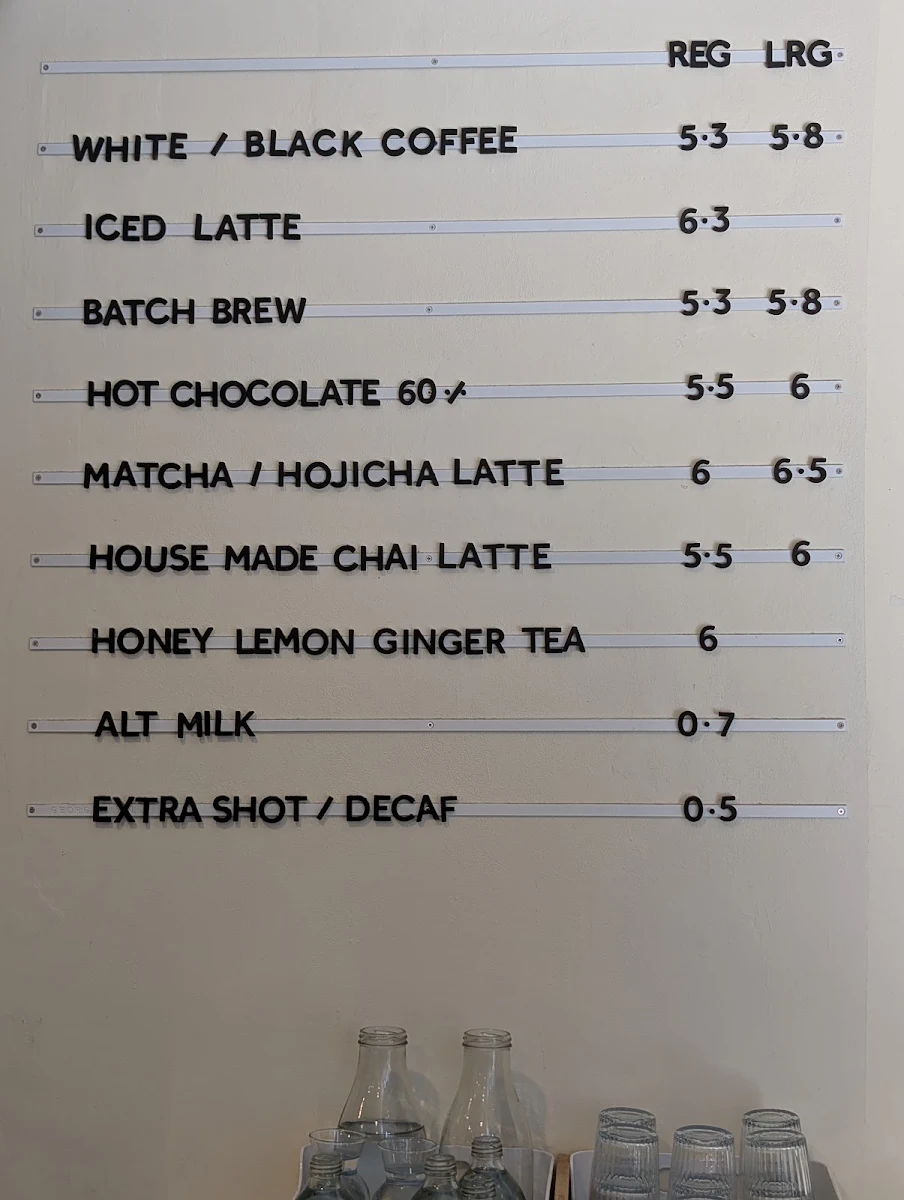 Menu, Mid Square Coffee