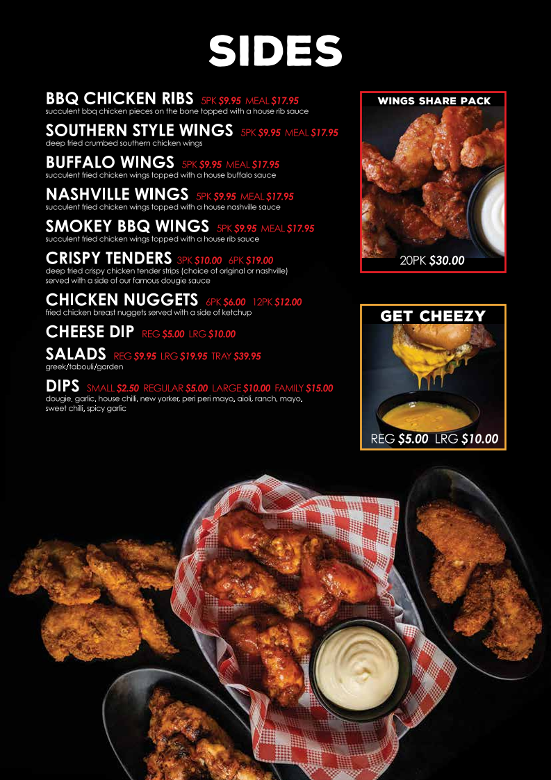 Menu, Dougies Grill Bankstown