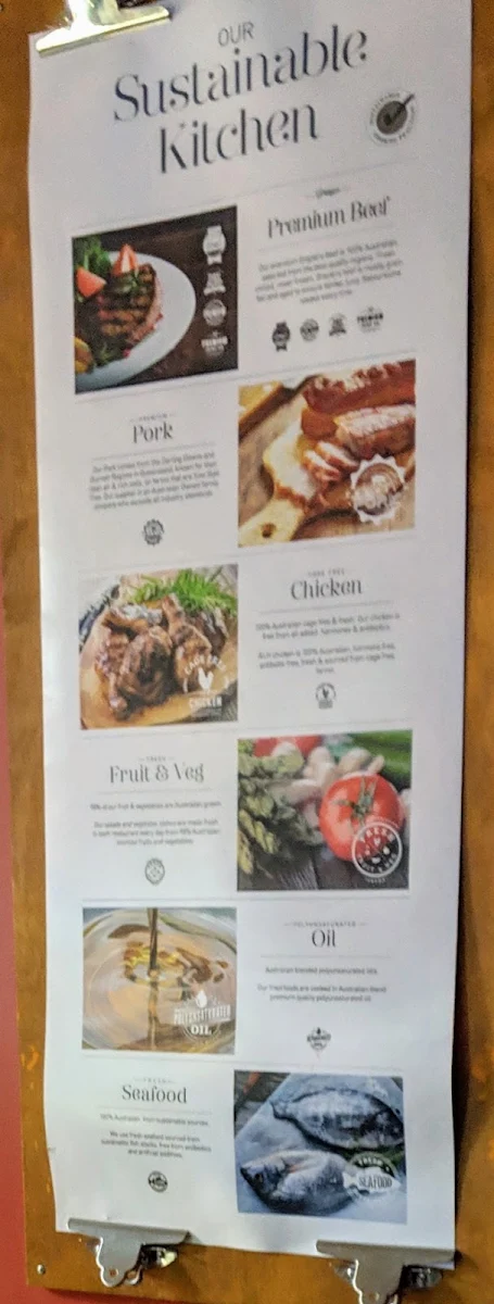 Menu, Highfields Tavern