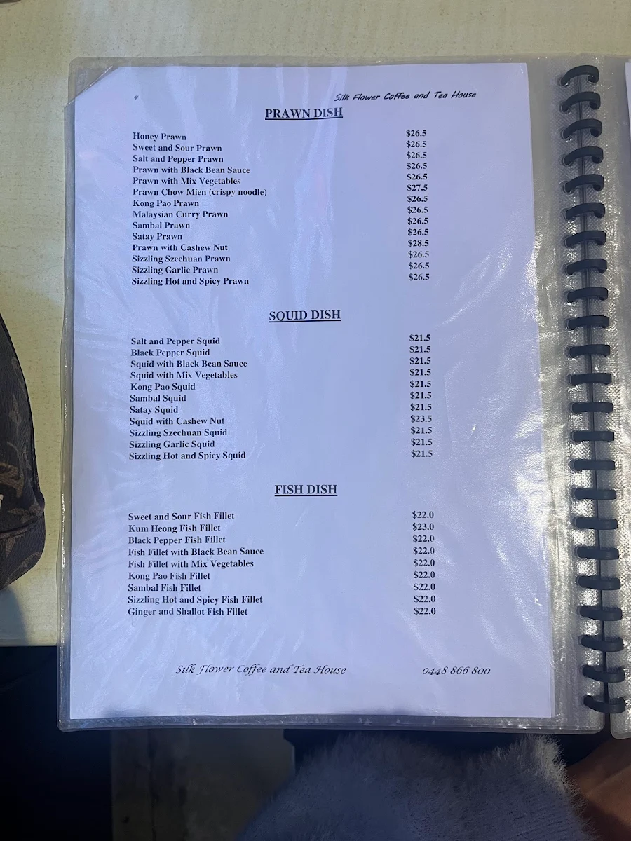 Menu, Koi Chinese Baldivis