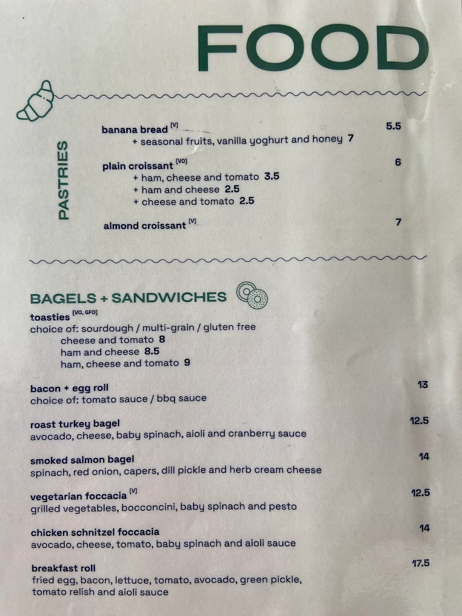 Menu, Lost and Found Cafe + Bar