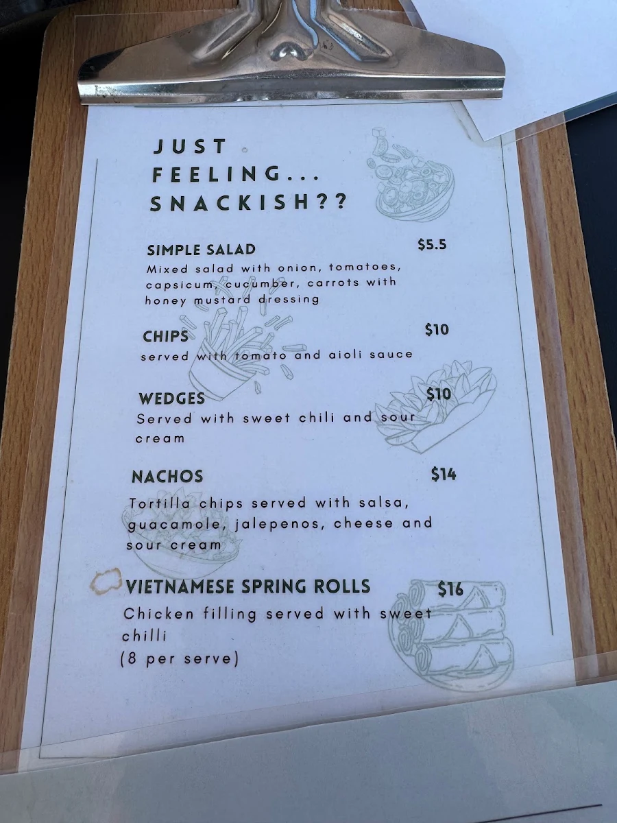 Menu, Lost and Found Cafe + Bar