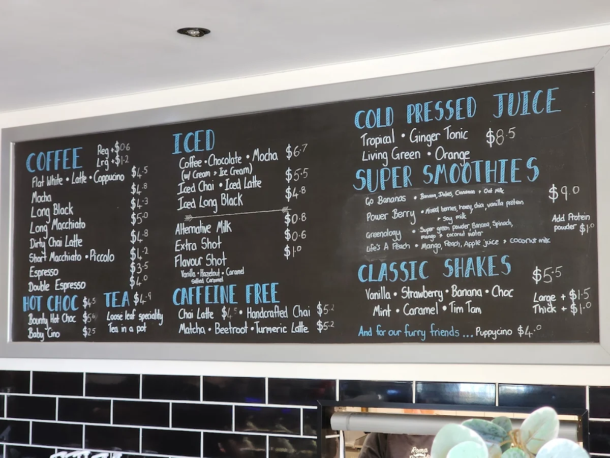 Menu, Roma Republic Kinross