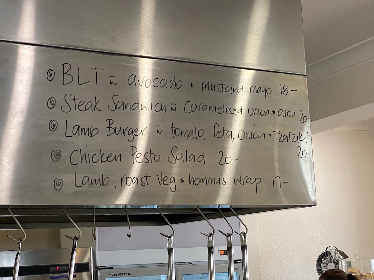 Menu, Cafe Graze