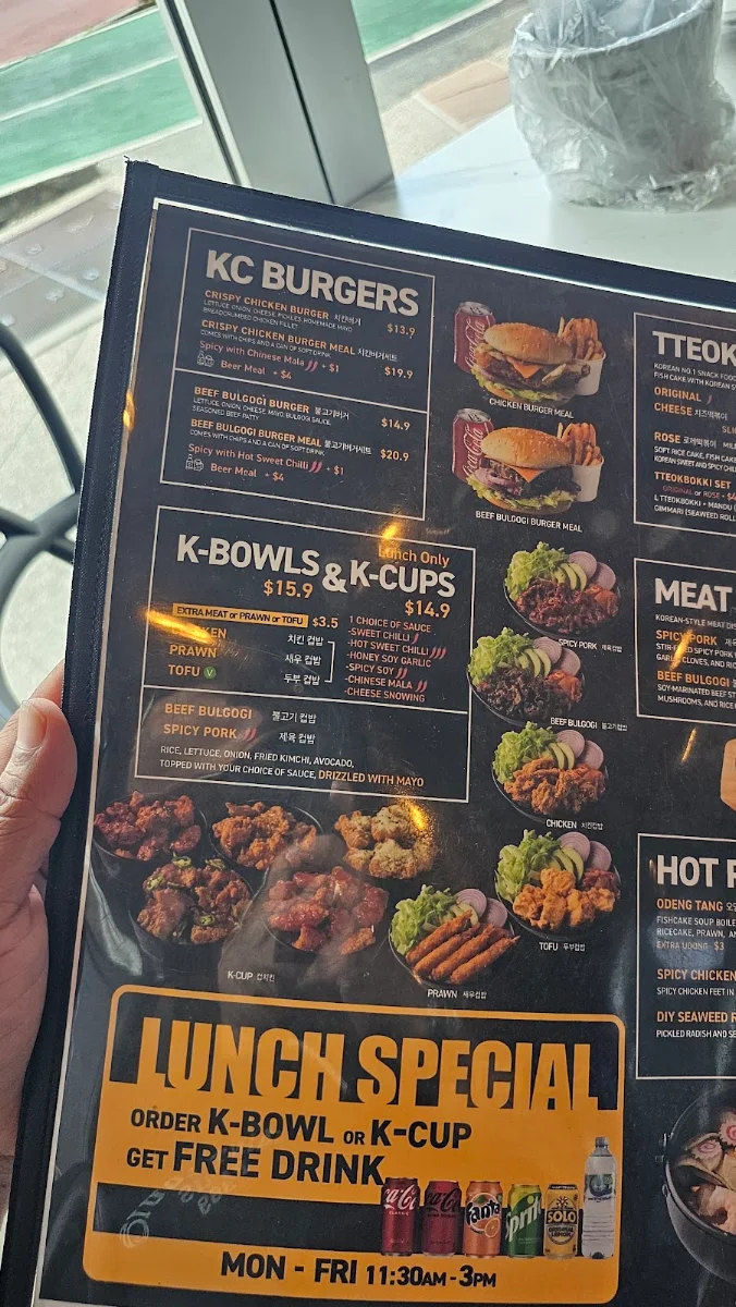 Menu, Korean Chicken & Beer