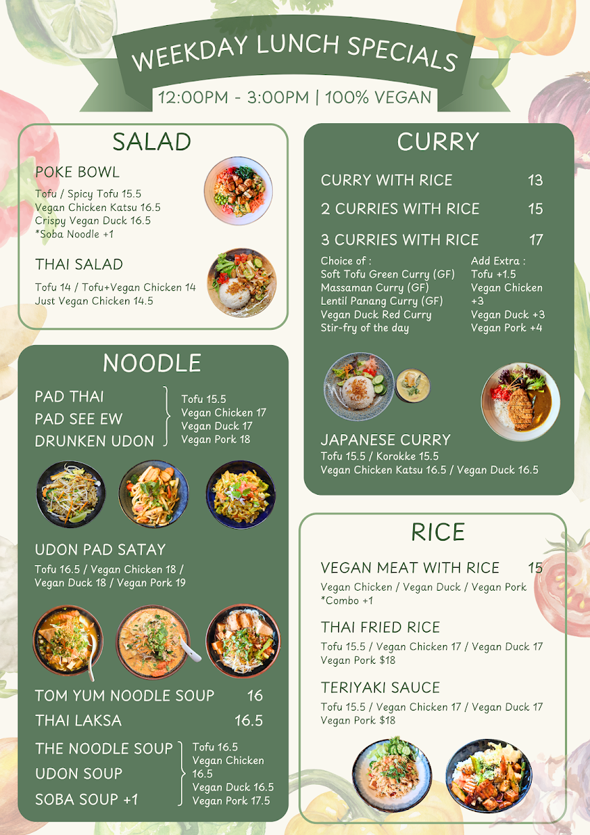 Menu, Cookatoo Kitchen - 100% Vegan
