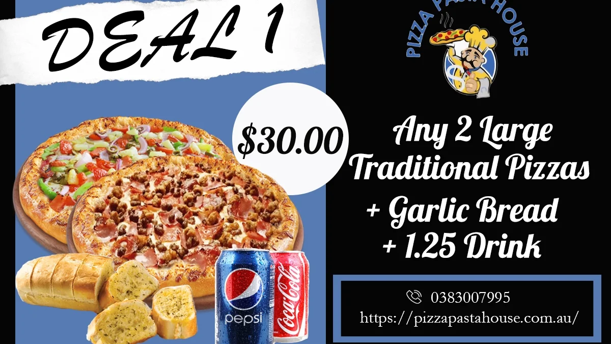 Menu, PIZZA PASTA HOUSE