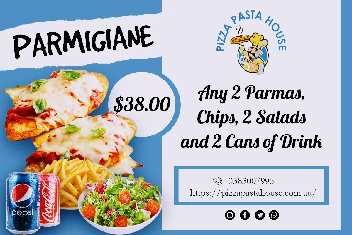 Menu, PIZZA PASTA HOUSE