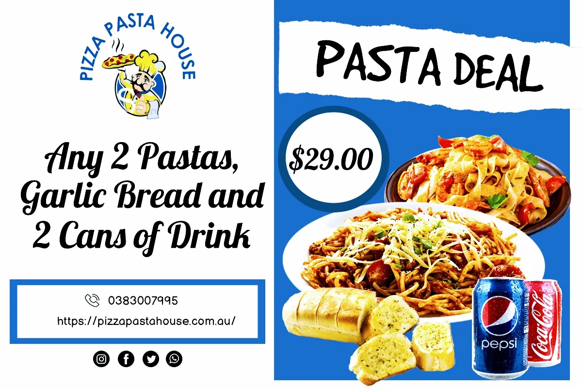 Menu, PIZZA PASTA HOUSE