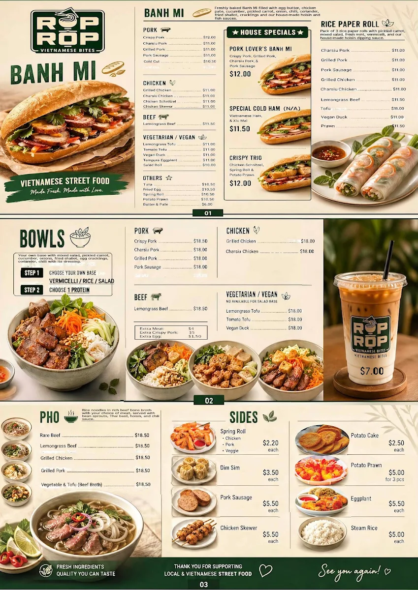 Menu, ROP ROP