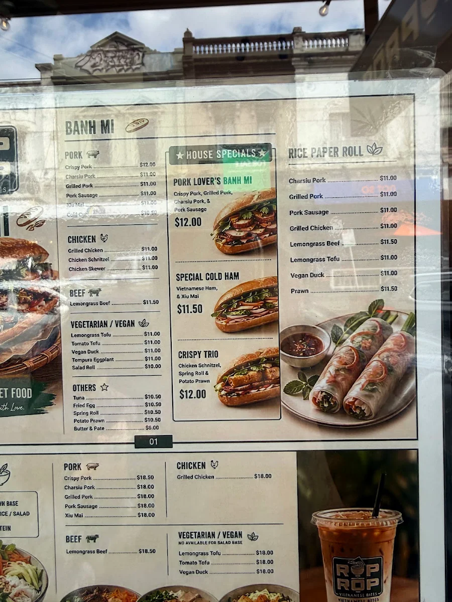 Menu, ROP ROP