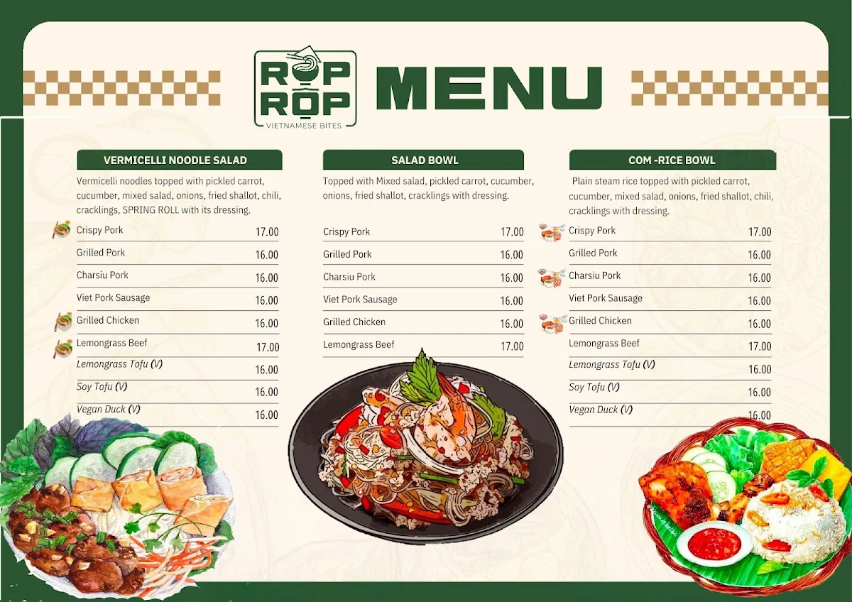 Menu, ROP ROP