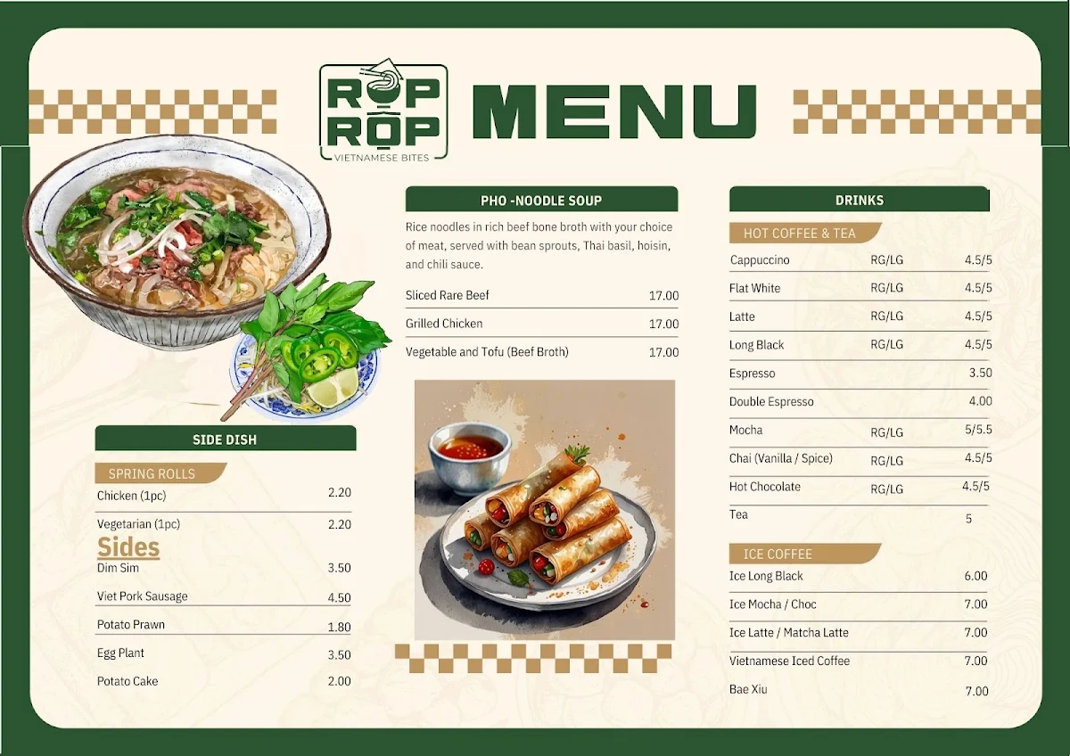 Menu, ROP ROP