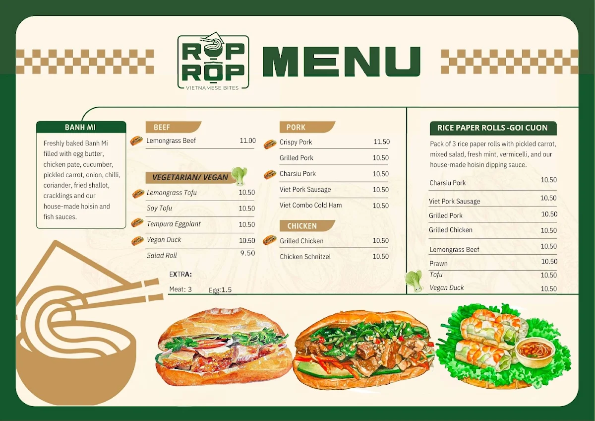 Menu, ROP ROP