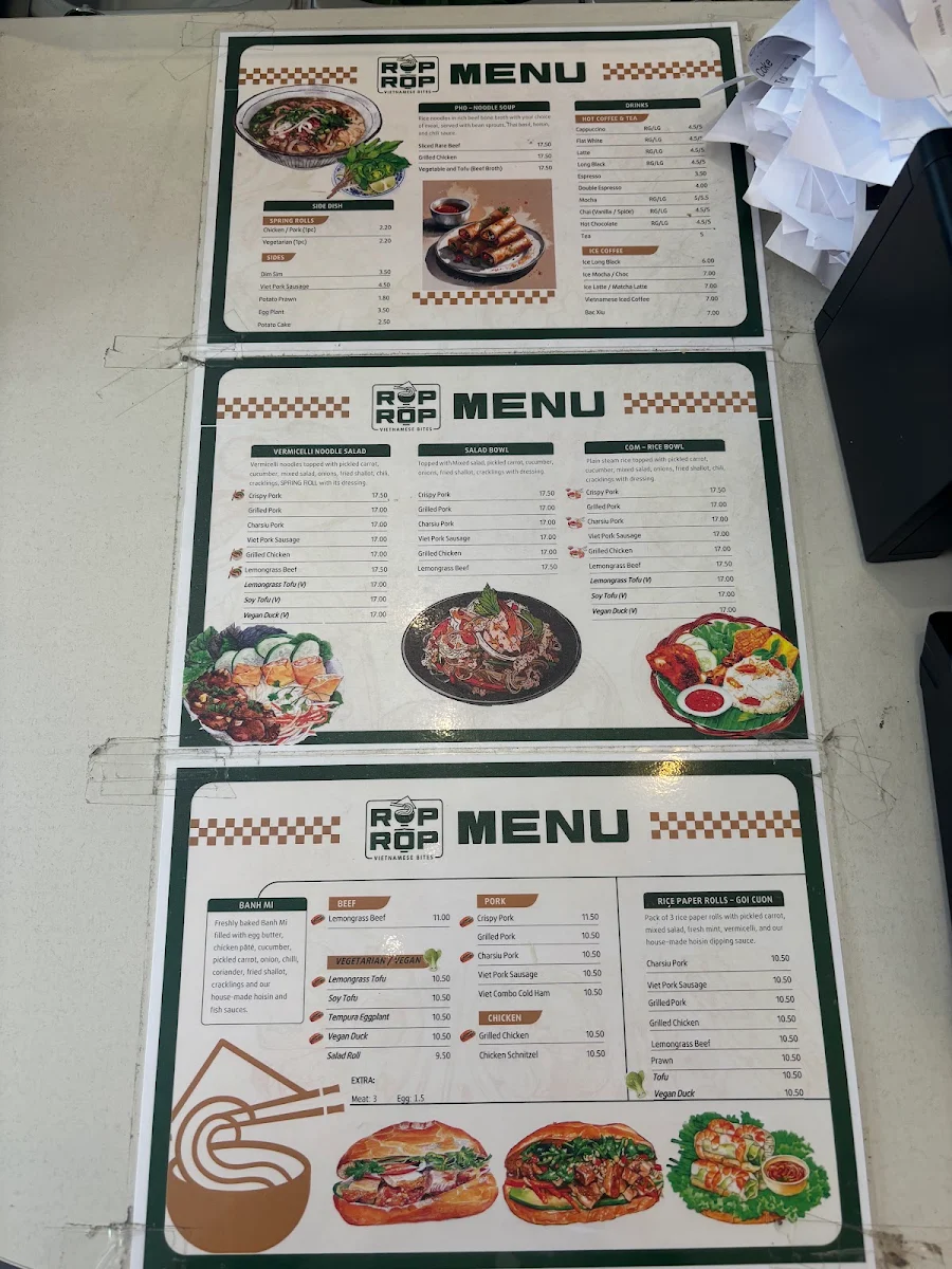 Menu, ROP ROP