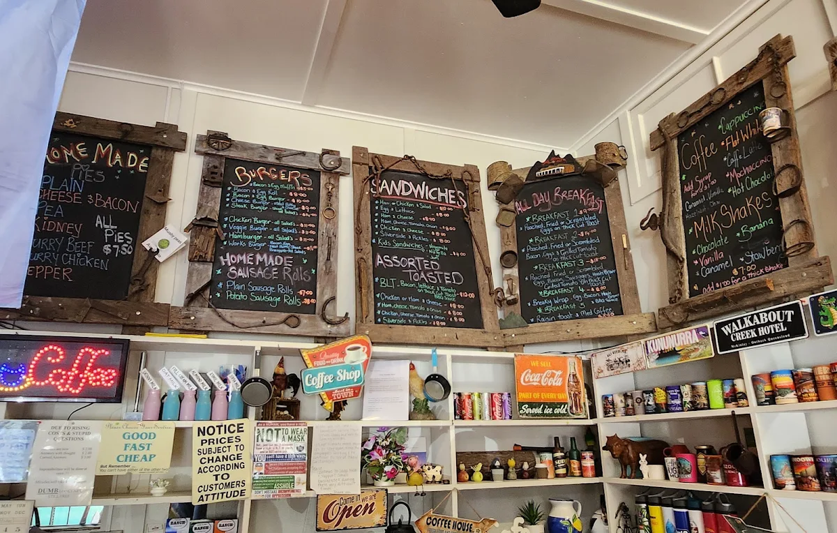 Menu, Mount Larcom Cafe