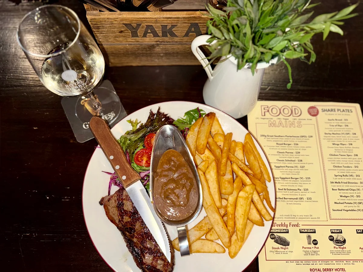 Menu, Royal Derby Hotel