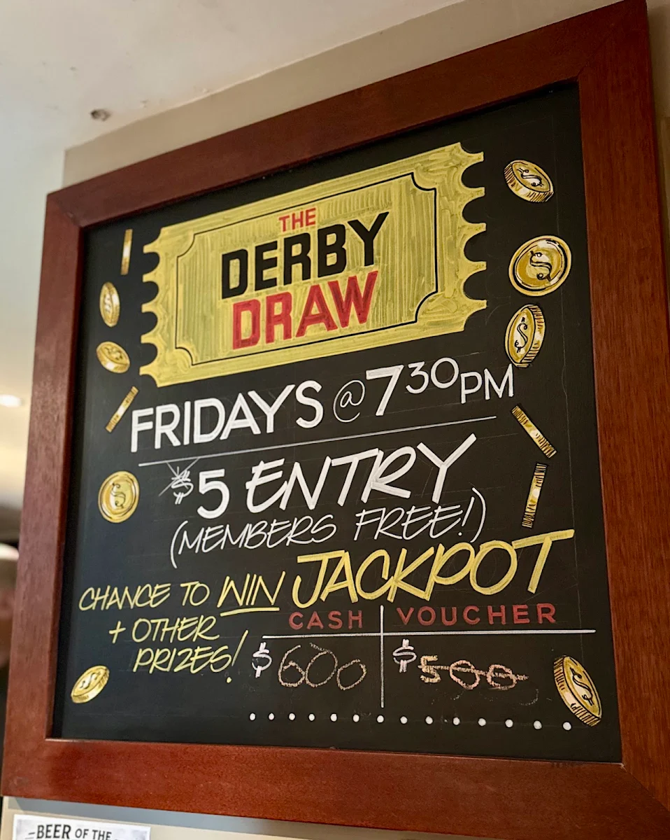 Menu, Royal Derby Hotel