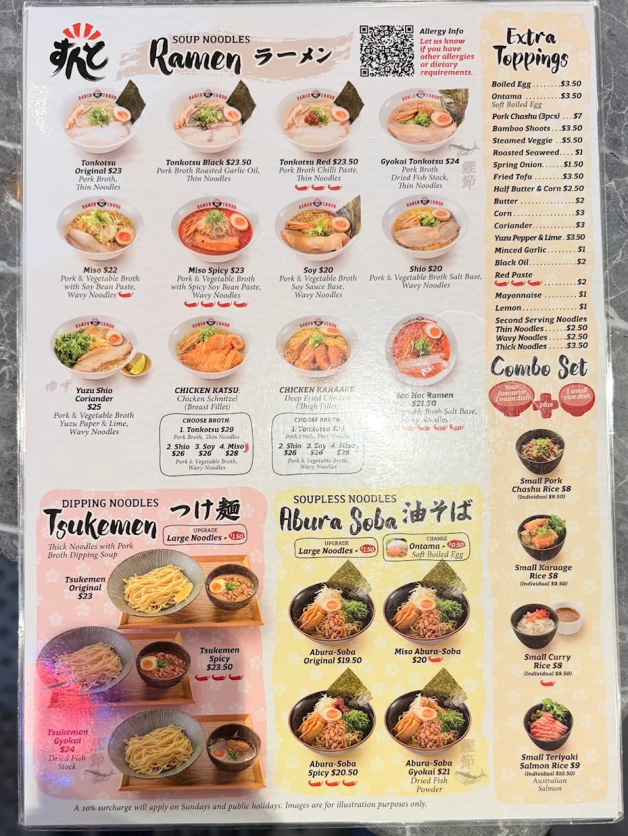 Menu, Ramen Zundo