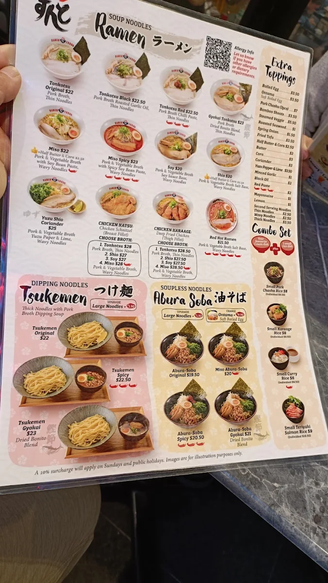 Menu, Ramen Zundo