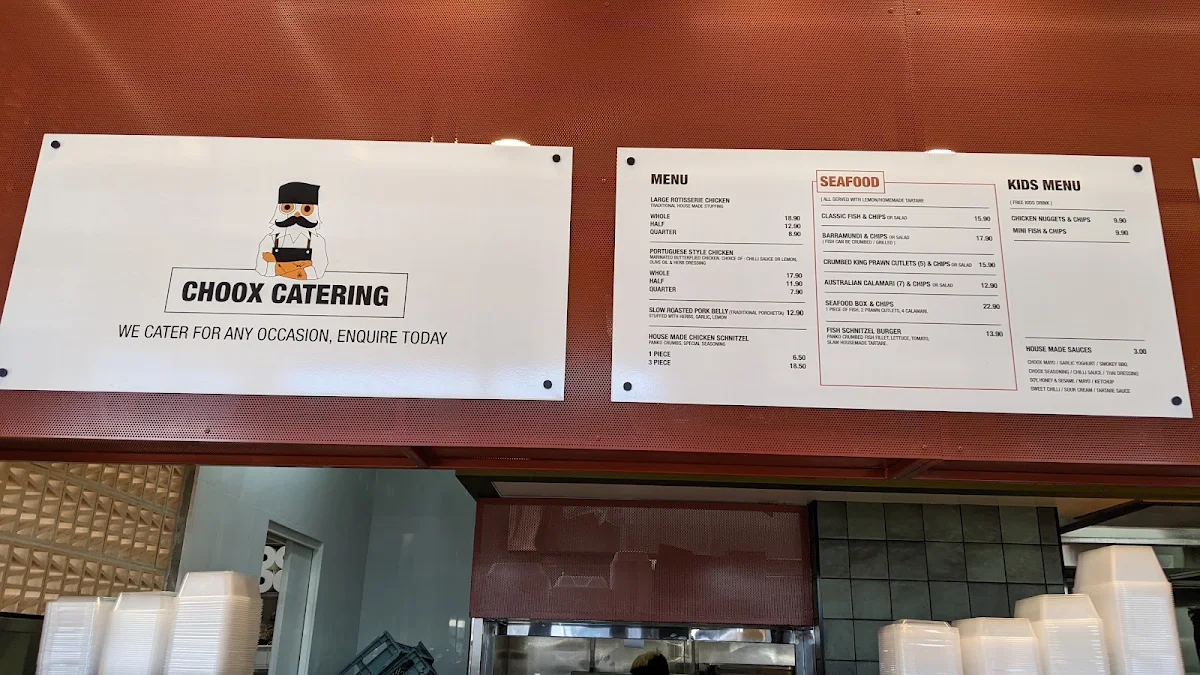Menu, Choox