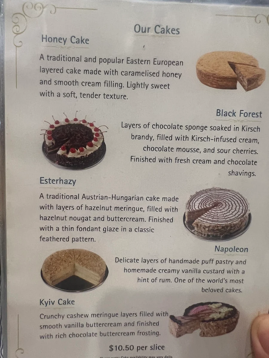 Menu, Gastronome European Deli