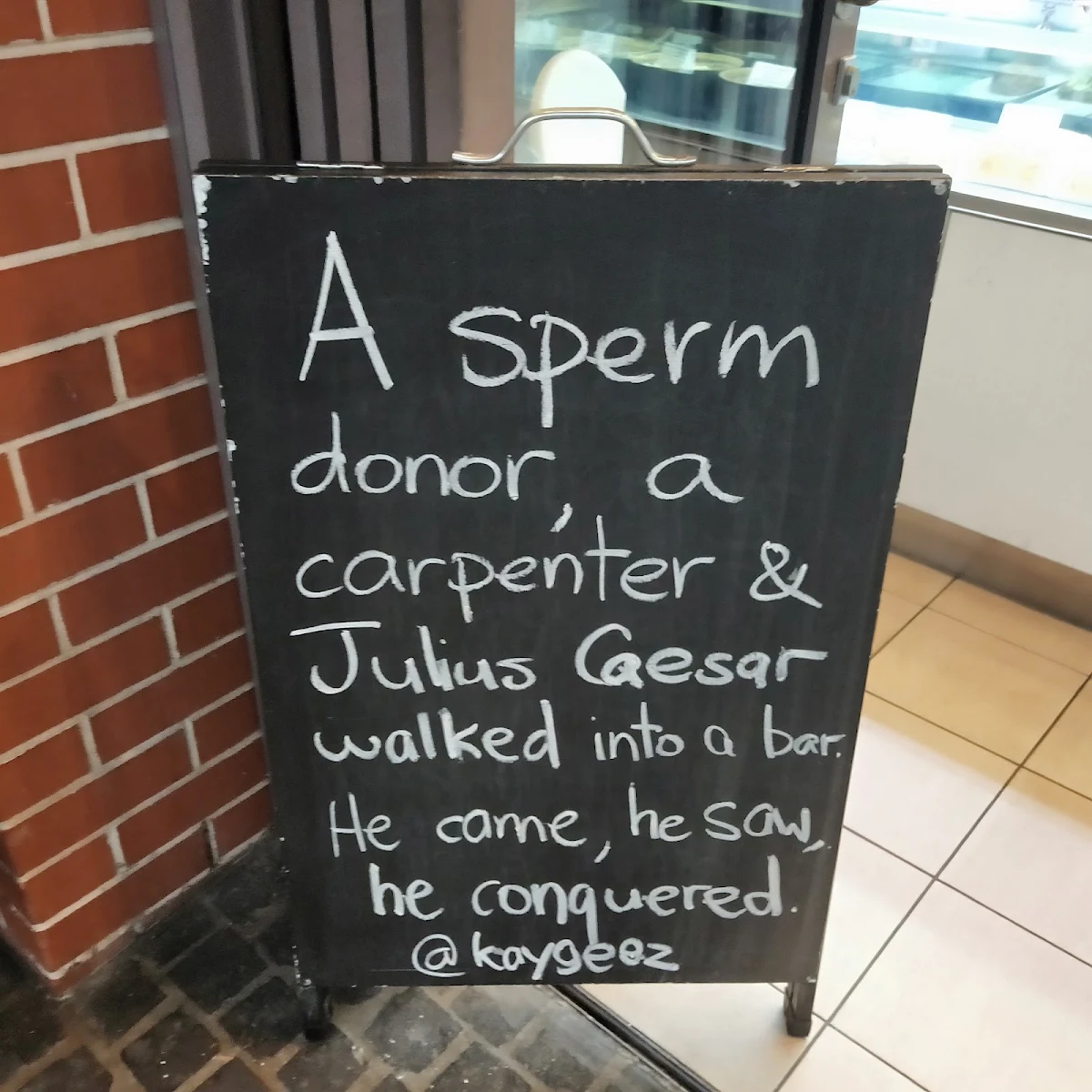 Menu, Kay Geez Cafe