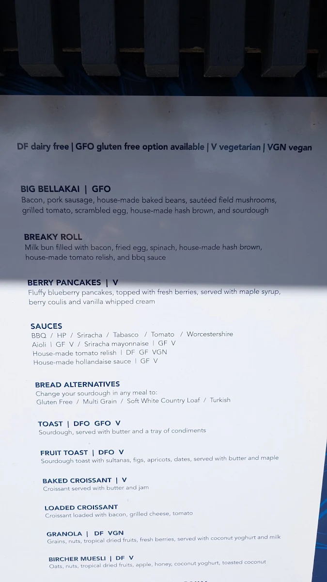 Menu, Bellakai