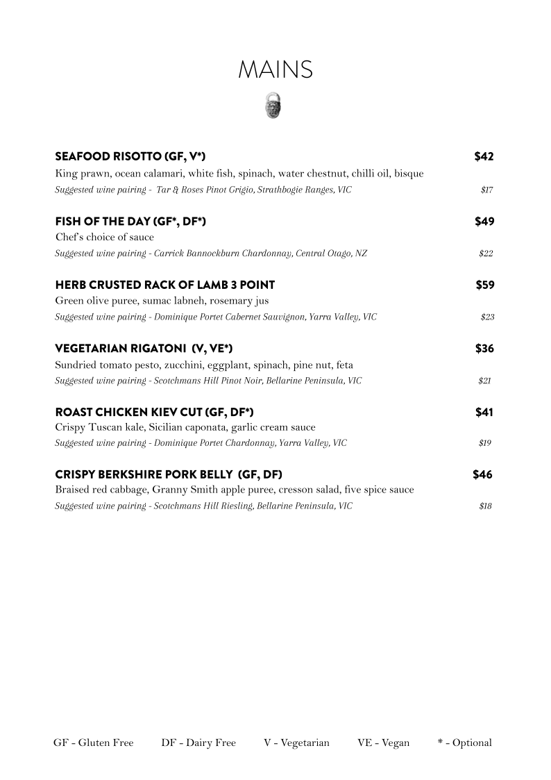 Menu, Blacksmith Bar & Grill