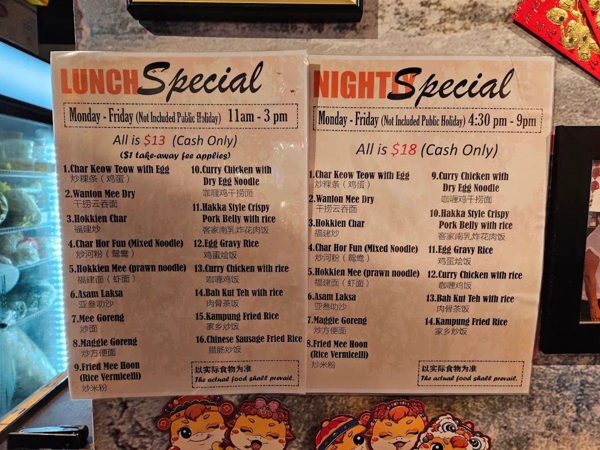 Menu, Tasty Of Penang