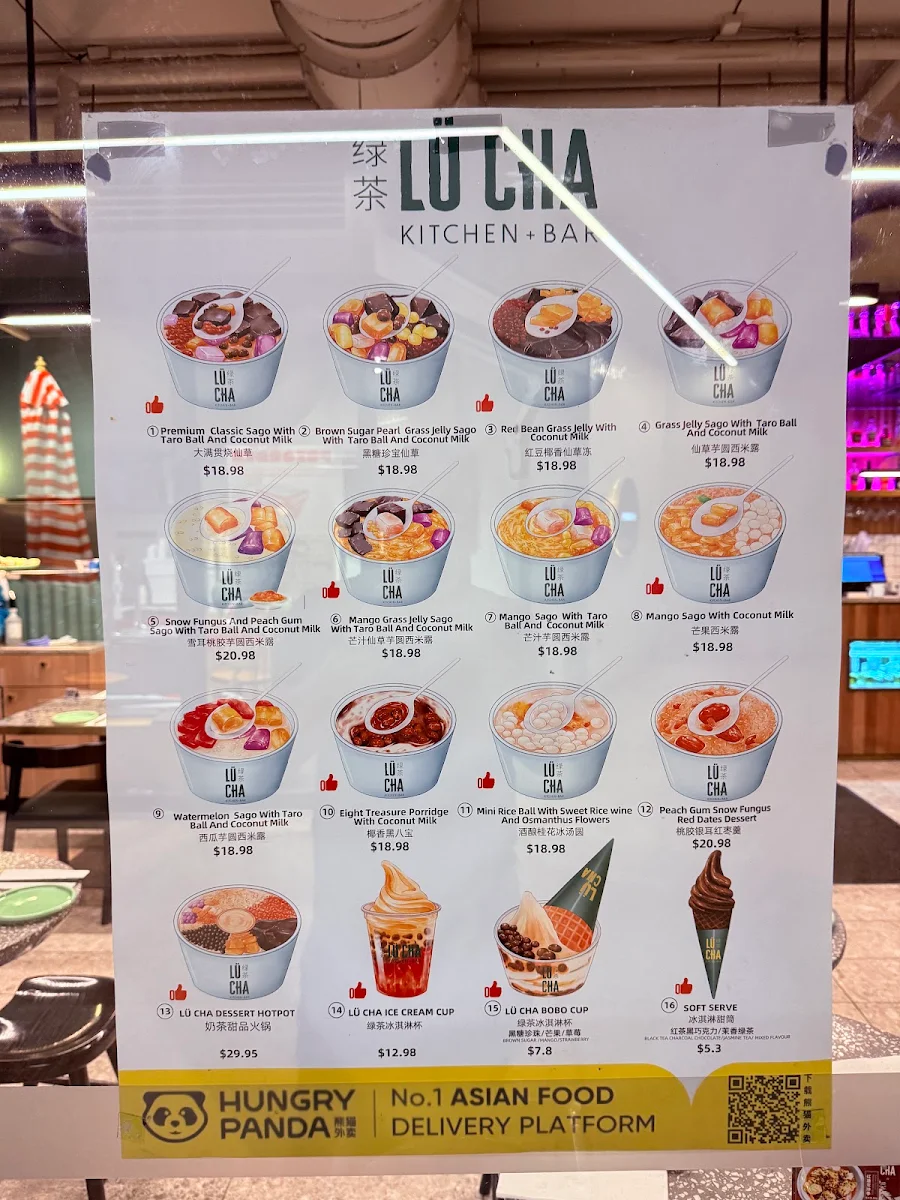 Menu, LÜCHA Kitchen + Bar