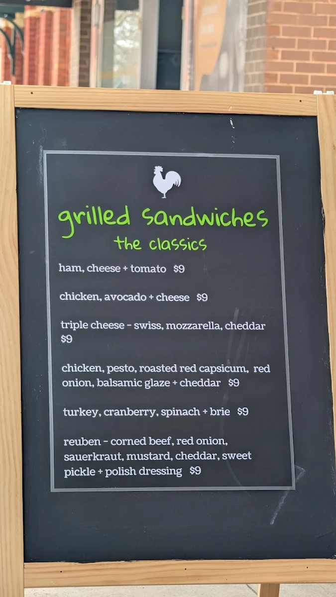 Menu, The Early Bird Benalla