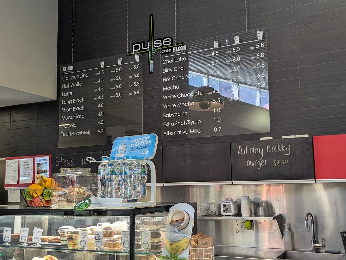 Menu, Pulse Cafe