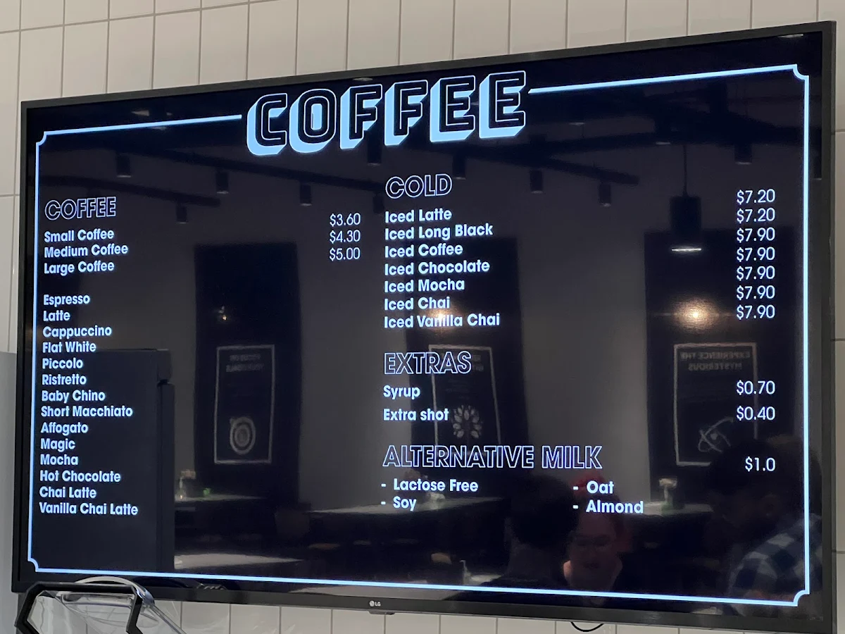 Menu, Alberts Basement Cafe