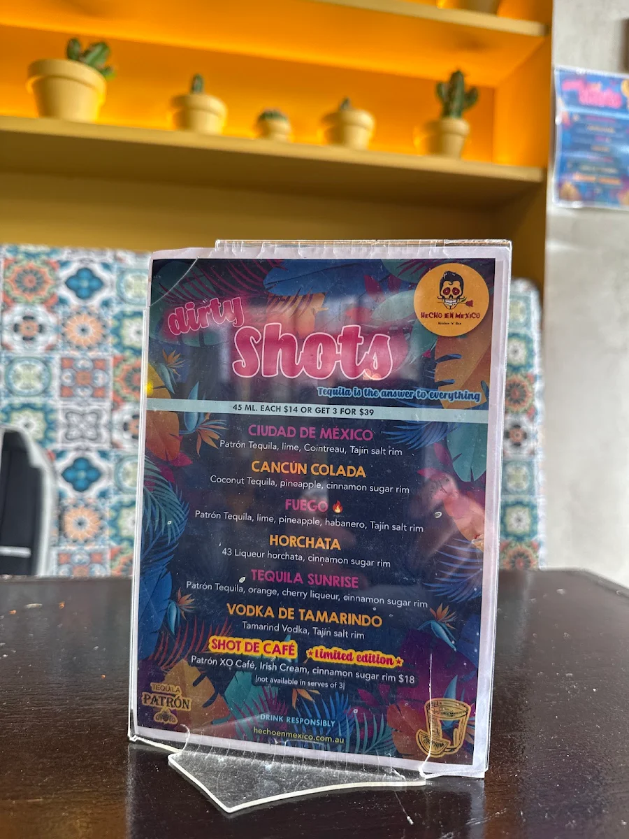 Menu, Hecho En Mexico Altona