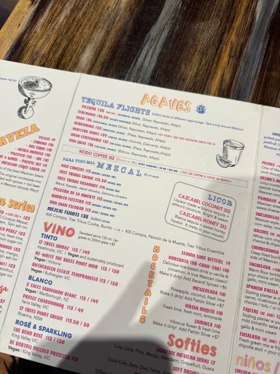 Menu, Hecho En Mexico Altona