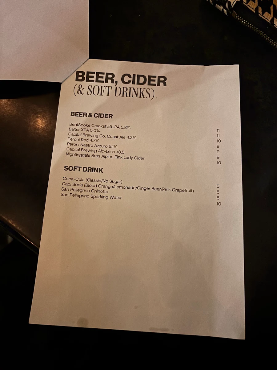 Menu, Department of Pizza