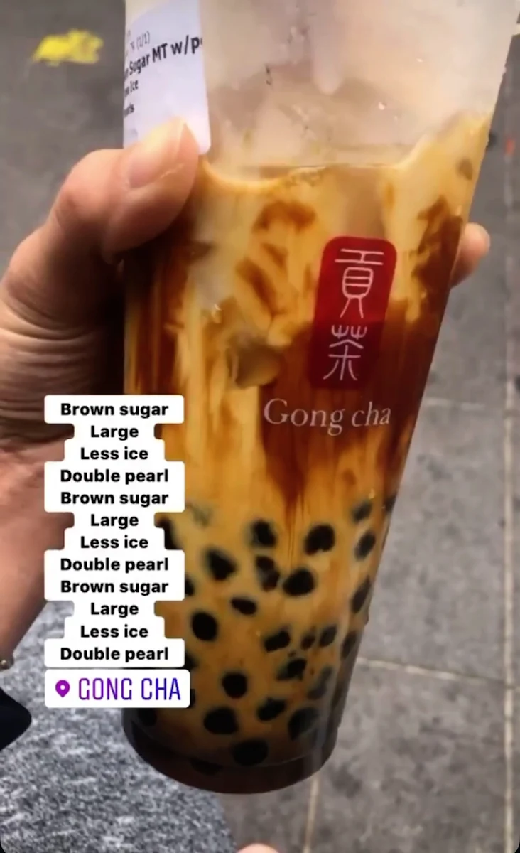 Menu, Gong Cha Springvale