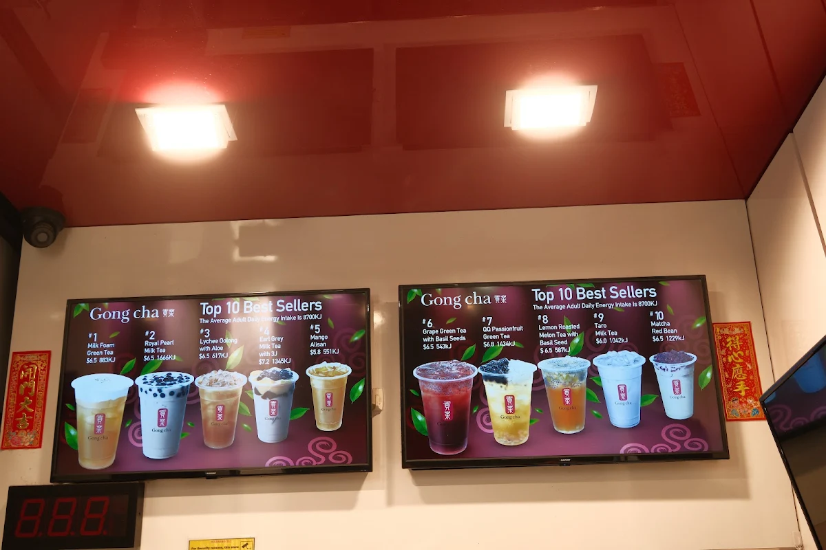 Menu, Gong Cha Springvale